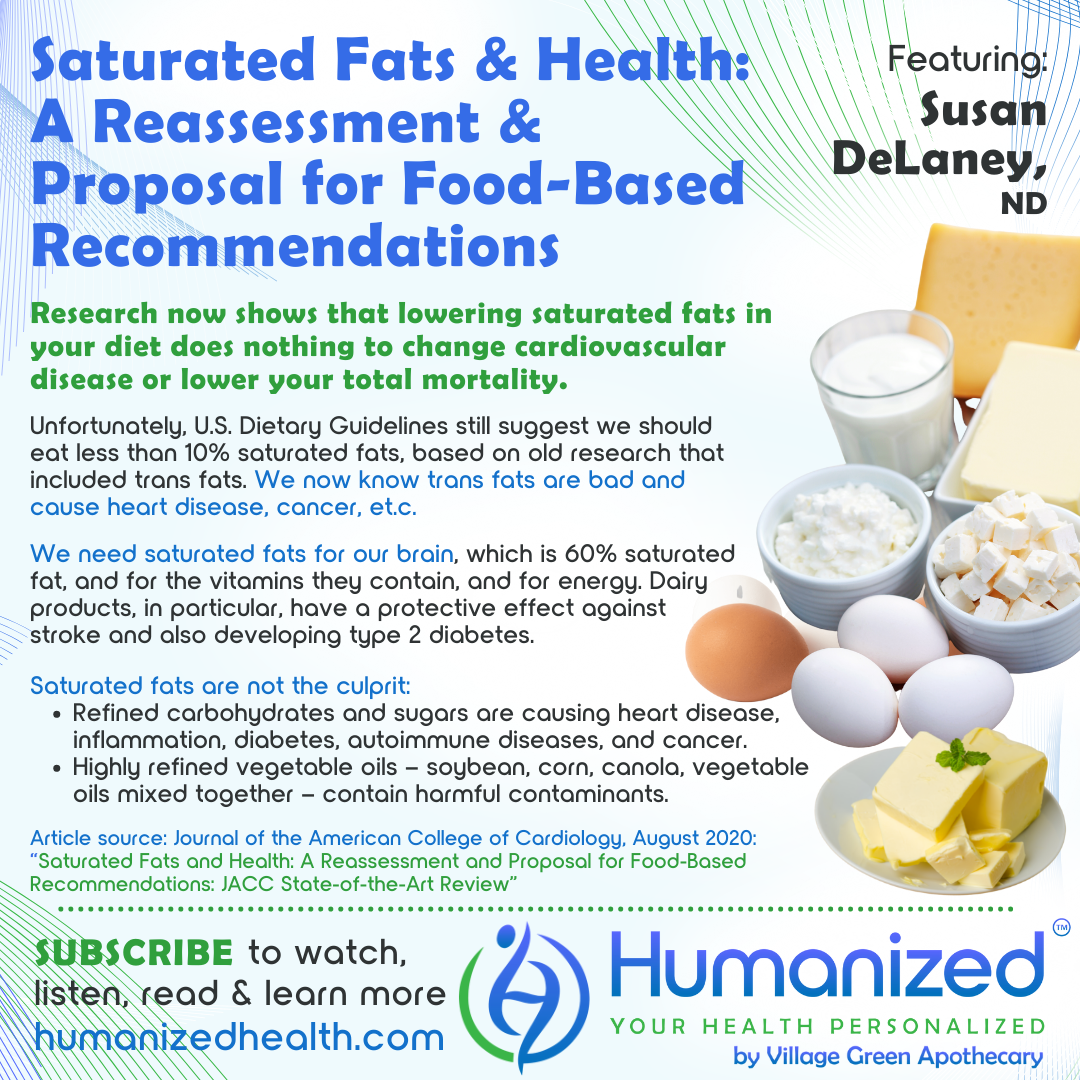 Saturated Fats & Health: A Reassessment & Proposal for Food-Based Recommendations
